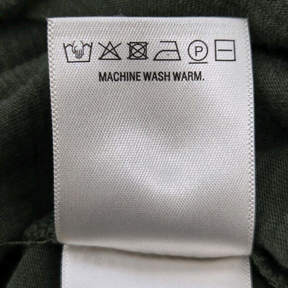 Maeve Ruched Long Sleeve Top Womens Size Medium Drab Olive Green Fall Boho Work - Picture 9 of 9